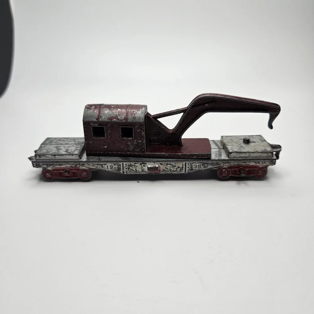 Vintage Tootsietoy Railroad Crane Car Diecast Metal Train Car USA 1938‎